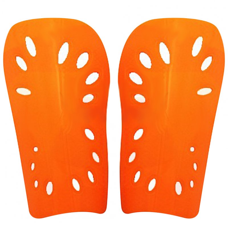 2pcs Soccer Shin Guard Pads Soft Football Cuish Plate Breathable Shinguard Leg Protector For Men Women Adult orange
