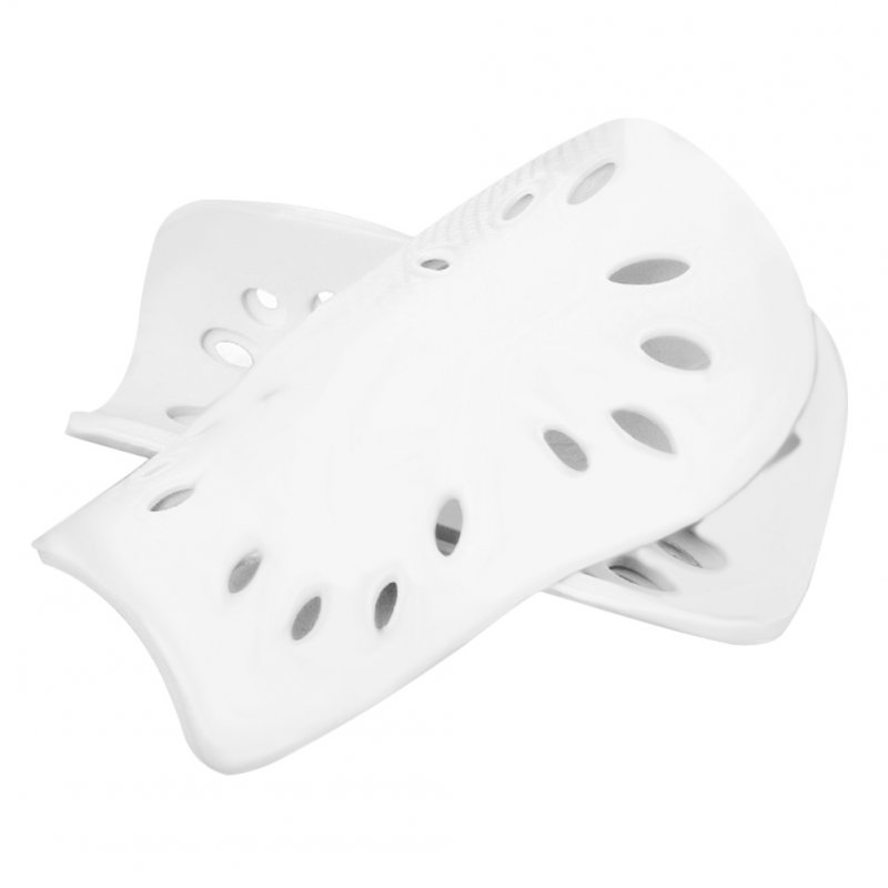 2pcs Soccer Shin Guard Pads Soft Football Cuish Plate Breathable Shinguard Leg Protector For Men Women Children white