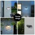 2pcs Solar 6LED Semi circular Wall Light Waterproof Decoration Light For Stair Outdoor Fence Porch Garden Black shell white light