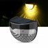 2pcs Solar 6LED Semi circular Wall Light Waterproof Decoration Light For Stair Outdoor Fence Porch Garden White shell warm light