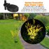 2pcs Solar Canola Flowers Lights Adjustable Stem Decorative Lights For Outdoor Garden Yard Patio Decor 2pcs