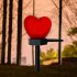 2pcs Solar Garden Landscape Light Waterproof Led Heart shaped Romantic Outdoor Lamp Red