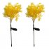 2pcs Solar Garden Lights With 1 2v600mah Rechargeable Battery Led Emulation Solar Rape Flower Lights For Patio Yard Pathway Holiday Decor yellow
