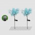 2pcs Solar Garden Lights With 1 2v600mah Rechargeable Battery Led Emulation Solar Rape Flower Lights For Patio Yard Pathway Holiday Decor blue
