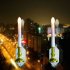 2pcs Solar Led Candle Light Waterproof Flameless Lamp With Suction Cups For Outdoor Indoor Window Decoration solar candle light
