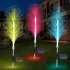 2pcs Solar Led Colorful Lights Ip66 Waterproof Optic Garden Lamps