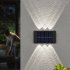 2pcs Solar Led Wall Lamp Waterproof Up Down Glowing Outdoor Sunlight Lamp For Garden Street Balcony Decor 6LED  white light  solar light