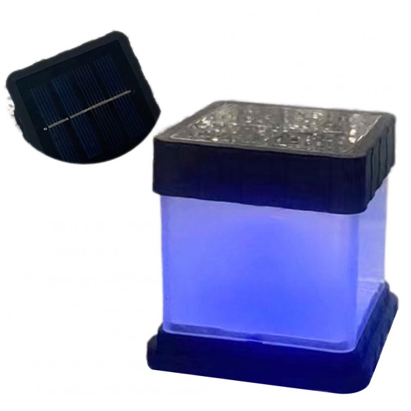 2pcs Solar Square Led Pillar Light Outdoor Waterproof Fence Lights