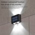 2pcs Solar Wall Lamp 2 Colors Outdoor Waterproof Up Down Luminous Night Light for Garden Courtyard Cold White