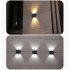 2pcs Solar Wall Lamp 2 Colors Outdoor Waterproof Up Down Luminous Night Light for Garden Courtyard Cold White