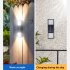 2pcs Solar Wall Lamp Ip65 Waterproof Up Down Garden Lights Outdoor Sunlight Lamp Decoration Light  Warm Light 