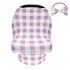 2pcs Stretchy Baby Car Seat Cover   Baby bow headband Multiuse   Nursing Breastfeeding Covers Car Seat Canopies  Light purple tartan design