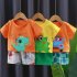 2pcs Summer Cotton T shirt Suit For Boys Girls Cartoon Printing Short Sleeves Tops Shorts For 0 8 Years Old Kids Dinosaur 1 2Y 90cm