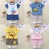 2pcs Summer Cotton T shirt Suit For Boys Girls Cartoon Printing Short Sleeves Tops Shorts For 0 8 Years Old Kids Pineapple 7 8Y 120cm