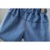 2pcs Summer Cotton Tops Suit For Girls Sweet Flying Sleeves Shirt Denim Shorts Set For Kids Aged 0 4 orange 0 1Y 80cm
