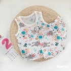 2pcs Summer Cotton Vest Suit Children Cartoon Printing Sleeveless Tank Top Shorts Suit For Boys Girls kitten 3-4Y 110cm