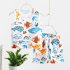 2pcs Summer Cotton Vest Suit Children Cartoon Printing Sleeveless Tank Top Shorts Suit For Boys Girls Red Triceratops 8 18M 80cm