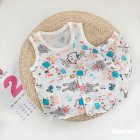 2pcs Summer Cotton Vest Suit Children Cartoon Printing Sleeveless Tank Top Shorts Suit For Boys Girls kitten 18-24M 90cm