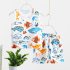 2pcs Summer Cotton Vest Suit Children Cartoon Printing Sleeveless Tank Top Shorts Suit For Boys Girls flamingo 18 24M 90cm