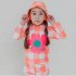 2pcs Summer Girls Split Swimsuit Long Sleeves Sunscreen Quick drying Swimwear Shorts Suit orange M