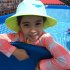 2pcs Summer Girls Split Swimsuit Long Sleeves Sunscreen Quick drying Swimwear Shorts Suit orange M