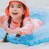 2pcs Summer Girls Split Swimsuit Long Sleeves Sunscreen Quick drying Swimwear Shorts Suit orange M