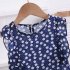 2pcs Summer Shirt Suit For Girls Sweet Printing Tops Shorts Cotton Breathable Two piece Set For 1 4 Years Old Kids blue 3 4Y 110cm