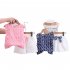 2pcs Summer Shirt Suit For Girls Sweet Printing Tops Shorts Cotton Breathable Two piece Set For 1 4 Years Old Kids blue 3 4Y 110cm