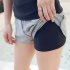 2pcs Summer Split Swimsuit For Women Short Sleeves Conservative Sports Quick drying Bathing Suit For Hot Spring E62 M