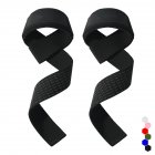 2pcs Weight Lifting Wrist Straps Silicone Non slip Wear resistant Gym Lifting Straps For Fitness Bodybuilding Training black