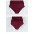 2pcs Women Fashion Split Swimsuit Backless Slim Fit Underwire Bra Bodysuit Two piece Swimwear For Hot Spring wine red M