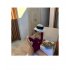 2pcs Women Fashion Split Swimsuit Backless Slim Fit Underwire Bra Bodysuit Two piece Swimwear For Hot Spring wine red XL