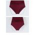 2pcs Women Fashion Split Swimsuit Backless Slim Fit Underwire Bra Bodysuit Two piece Swimwear For Hot Spring wine red XL
