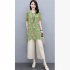 2pcs Women Fashion Sports Suit Short Sleeves Round Neck Sweet Printing Shirt Casual Cropped Pants Two piece Set orange XXL