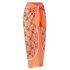 2pcs Women Sexy Swimsuit With Beach Coverup Skirt Fashion Printing Halter Backless Cut Out Bikini Suit green suit S