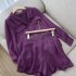 2pcs Women Shirt Shorts Suit Long Sleeves Lapel Shirt Solid Color Shorts Large Size Casual Loose Two piece Set black XXL