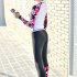 2pcs Women Split Swimsuit Sun Protection Quick drying Long Sleeves Swimsuit Swimming Trunks Suit black XL