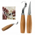 2pcs Wood Carving Tools With Grey Wood Handle Stainless Steel Blade Wood Carving Tools Set Wood Carving Kit Wood Carving Knives For Beginners Woodworking 2xStainless iron carving knife