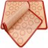 2pcs pack Silicone Baking  Mat Non stick Baking Sheet Perfect Baking Pad Cookie Kit Medium  30 circles with red border  42 29 5