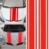 2pcs set 72 inch x3 inch DIY Black Car Body Vinyl Racing Stripe Pinstripe Decal Stickers red