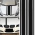 2pcs set 72 inch x3 inch DIY Black Car Body Vinyl Racing Stripe Pinstripe Decal Stickers black