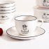 2pcs set Ceramic Cup Saucer Elegant Pattern Coffee Tea Mug for Home Family Restaurant