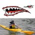2pcs   set Fashion Waterproof Shark Teeth Mouth PVC Sticker Decals for Canoe Boat Dinghy