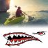 2pcs   set Fashion Waterproof Shark Teeth Mouth PVC Sticker Decals for Canoe Boat Dinghy