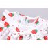 2pcs set Girls  Vest Suit Cotton Strawberry Pattern Sleeveless Vest Shorts for 0 4 Years Old Baby  Pink 90cm