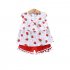 2pcs set Girls  Vest Suit Cotton Strawberry Pattern Sleeveless Vest Shorts for 0 4 Years Old Baby  Pink 110cm