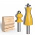 2pcs set Solid Alloy Wood Milling  Cutter Anti Kickback Design Cutting Tool For Doors Tables