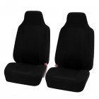 2pcs set Universal Car Front Seat Cushion Unique Breathable Cloth Seat Cover Pad Black 