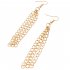 2pcs set Women Multi layer Fringed Diamond Necklace Earrings Set