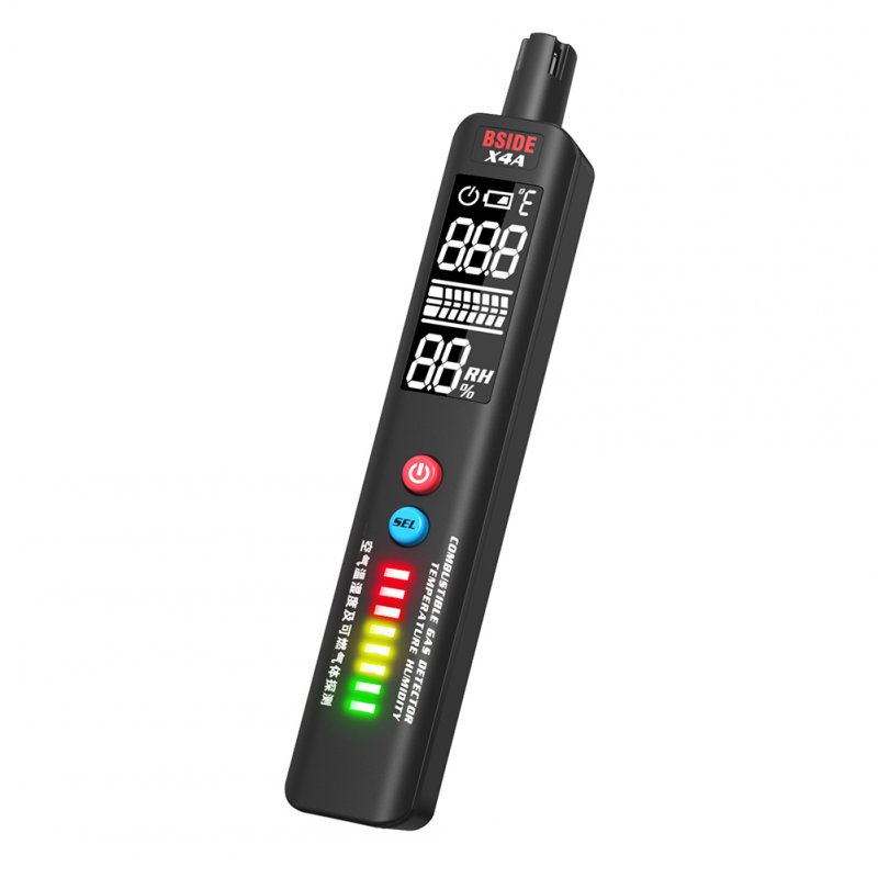 BSIDE X4A Gas Leak Detector Locating Combustible Gases Portable LCD Natural Gas Sniffer